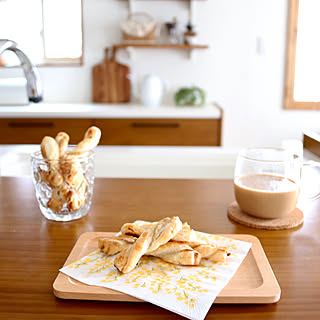おうちカフェ/今日のおやつ/ミモザ/ペーパーナプキン/ナチュラルキッチン...などのインテリア実例 - 2020-02-08 15:27:20