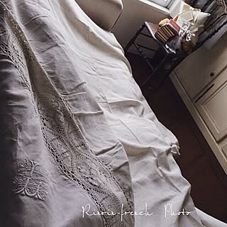 リビング/モノグラム刺繍/French/アンティークレース/フレンチシック...などのインテリア実例 - 2015-06-08 12:16:44