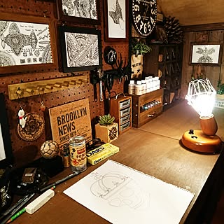 机/いつもありがとう(*´ー`*)/米津玄師 orion/ウッドバーニングポット/リメイク缶...などのインテリア実例 - 2017-03-20 19:39:28