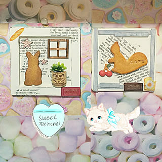 ベッド周り/コメントありがとう♡/いいねありがと♡/築60年/chinonちゃんクッキーフレーム♡...などのインテリア実例 - 2018-03-20 06:48:59