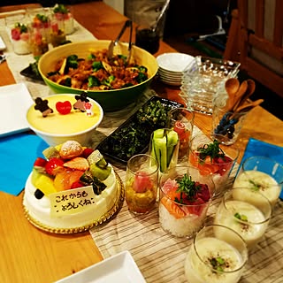 リビング/結婚記念日❤/ケーキと、どんぶりプリン/押し逃げごめんなさい!/またゆっくり訪問いたします...などのインテリア実例 - 2017-01-22 21:46:18