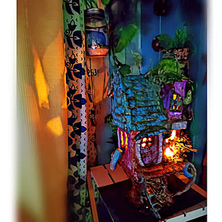 棚/賃貸/賃貸でも楽しく♪/ハンドメイド/colorful boho style♡...などのインテリア実例 - 2019-06-24 19:53:39