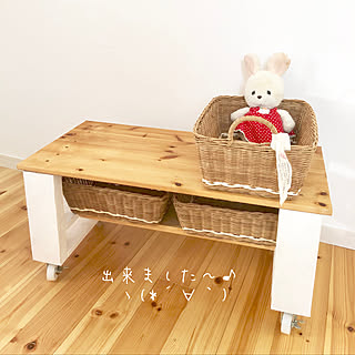 ダブルデイのかご/娘の部屋/完成しました♡/カフェテーブル作ります/ナチュラル...などのインテリア実例 - 2019-07-06 08:54:39