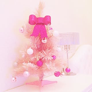 棚/ツリーオブジェ/クリスマスツリー/pink❤︎/francfranclife...などのインテリア実例 - 2016-11-29 23:11:49