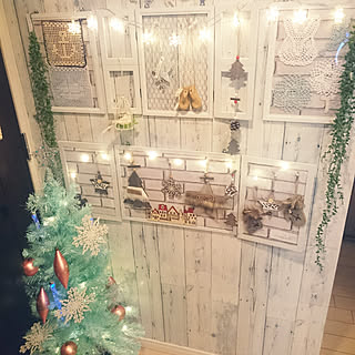 クリスマス/窓枠風DIY/norinori0605ちゃんの作品/liryちゃんの作品/m.kohaku.nanaちゃんの作品...などのインテリア実例 - 2017-12-15 23:55:47