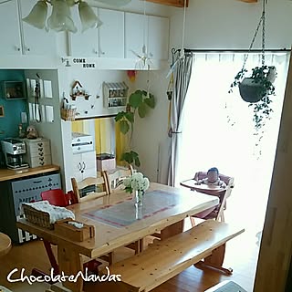 机/いいね&コメントいつもアリガトウ♡/フォローして頂きありがとうございます!/水色の壁紙/DIY黄色い板壁...などのインテリア実例 - 2017-06-17 23:02:06