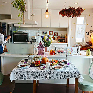 部屋全体/テーブルコーディネート/お友達とランチ/RoomClipドラマ化/ハロウィン/秋のディスプレイ...などのインテリア実例 - 2018-10-14 19:58:36