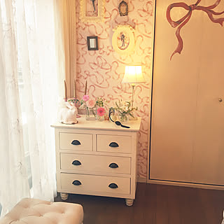 リボン柄のクロスのインテリア実例 Roomclip ルームクリップ
