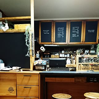 キッチン/リメイク/DIY/ステンシル/カフェ風インテリア...などのインテリア実例 - 2017-05-10 00:20:46
