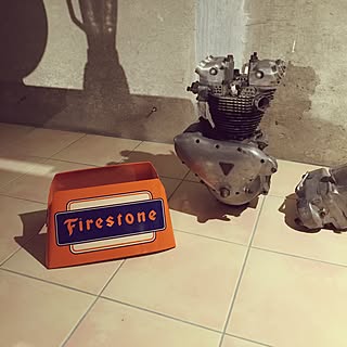 玄関/入り口/TRIUMPH/バイク/ガレージ/アンティーク/ヴィンテージ...などのインテリア実例 - 2016-05-15 22:23:17