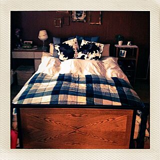 ベッド周り/メンズライクな感じ/メンズライク/ベッドルーム/ベッドのインテリア実例 - 2013-04-14 03:20:56