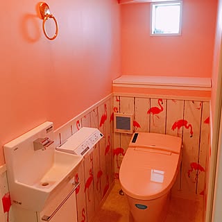 ピンクのトイレのおしゃれなアレンジ 飾り方のインテリア実例 Roomclip ルームクリップ