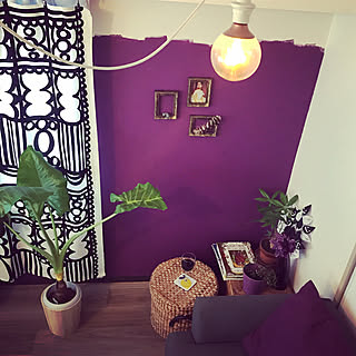 パープルインテリアのインテリア実例 Roomclip ルームクリップ
