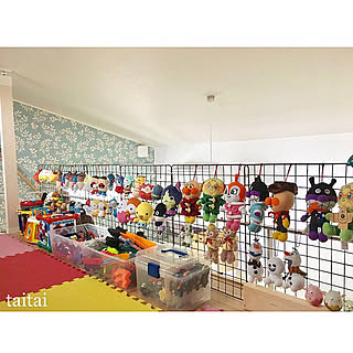 壁/天井/子供部屋&キッズスペース/ジョイントマット/100均アイテム/アクセントクロス...などのインテリア実例 - 2018-06-17 17:42:48