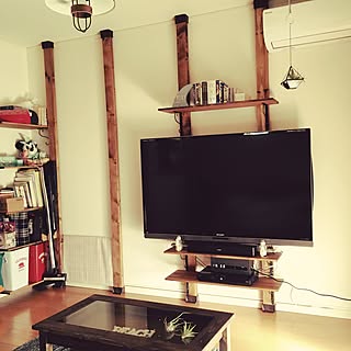 リビング/壁掛けテレビ/60インチTV/DIY/一人暮らし...などのインテリア実例 - 2017-01-21 01:42:16