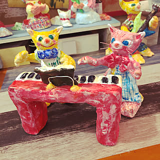 紙粘土工作で猫のインテリア実例 Roomclip ルームクリップ