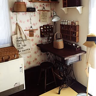 机/いつもいいねやコメありがとうございます♡/アトリエスペース/エコクラフトカゴ/エコクラフト...などのインテリア実例 - 2015-09-27 12:52:14