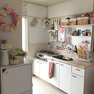 キッチン/キッチンまわり/団地/セリア/ナチュラルのインテリア実例 - 2017-10-10 11:12:29