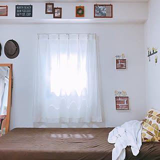 ベッド周り/カーテン/カーテン洗濯中/1K ひとり暮らし/1K 一人暮らし...などのインテリア実例 - 2018-09-04 12:06:43