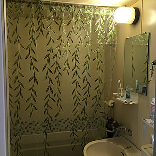 シャワーカーテン 3点ユニットバスのおしゃれなアレンジ 飾り方のインテリア実例 Roomclip ルームクリップ