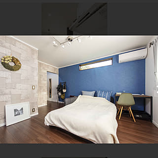 ニトリ 布団カバー/ニトリ カーテン/IKEA 照明/IKEAの棚/寝室...などのインテリア実例 - 2020-02-24 13:51:20