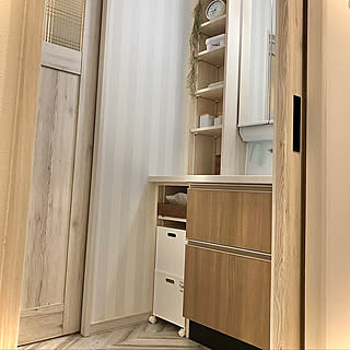 洗面台の棚/洗面台周り/リノベーション/リノベ/総二階...などのインテリア実例 - 2020-08-06 13:52:52