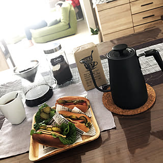 部屋全体/IKEAホットドッグ/IKEAラベルシール/IKEAコーヒー/IKEAコーヒーメーカー/モーニングコーヒー...などのインテリア実例 - 2019-01-14 10:08:18