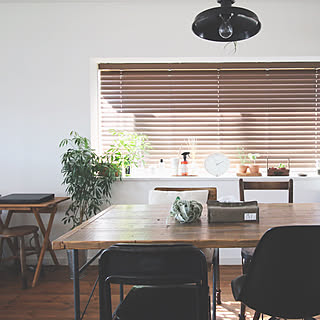 部屋全体/出窓/木製ブラインド/ブラインド/グリーンのある暮らし...などのインテリア実例 - 2017-11-12 13:22:26