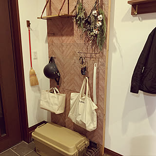 玄関/入り口/防災用品収納/DIY/DIY女子/ジョイフル本田...などのインテリア実例 - 2019-03-17 22:24:11