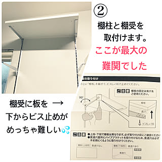 棚柱と棚受を取付け/収納生活/南海プライウッド/収納/洗面所...などのインテリア実例 - 2019-08-18 10:38:01