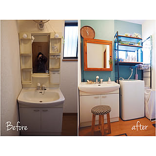 洗面所 サンゲツ壁紙のおしゃれなインテリアコーディネート レイアウトの実例 Roomclip ルームクリップ