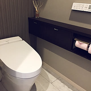 バス トイレ グレーの壁紙のインテリア実例 Roomclip ルームクリップ