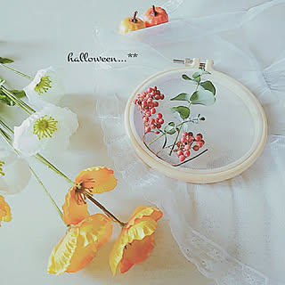 ダイソー 刺繍枠アレンジの商品を使ったおしゃれなインテリア実例 Roomclip ルームクリップ