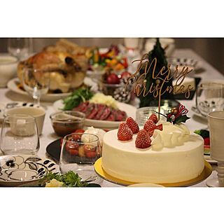 テーブルコーデ/クリスマスコーディネート/knop/料理もインテリアの一部/クリスマスパーティー...などのインテリア実例 - 2020-12-27 22:44:51