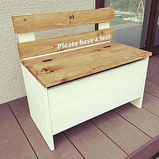 ベンチ収納 ベンチ Diyのインテリア 手作りの実例 Roomclip ルームクリップ