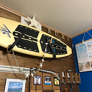 壁/天井/ハンドメイド作品♪/画用紙バーンスター★/リビング壁面一部ブルー❤︎/アルファベットオブジェ...などのインテリア実例 - 2018-02-08 18:35:01