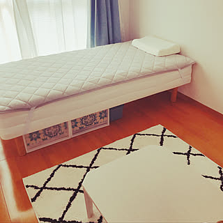 ベッド周り/壁紙屋本舗/無印良品/ニトリ/一人暮らしのインテリア実例 - 2018-07-01 22:33:07