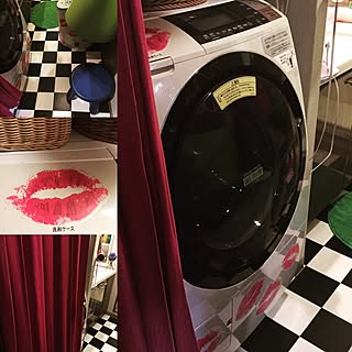 バス/トイレ/フランフランのカーテン/IKEA/洗濯機周り/しゃれとんしゃあ会...などのインテリア実例 - 2017-06-04 18:26:35