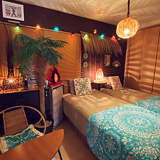 ベッド周り オールドハワイアンのインテリア実例 Roomclip ルームクリップ