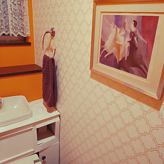 エルメスオレンジの壁紙のインテリア実例 Roomclip ルームクリップ