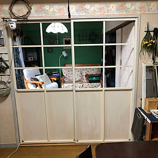 格子戸diyのインテリア 手作りの実例 Roomclip ルームクリップ