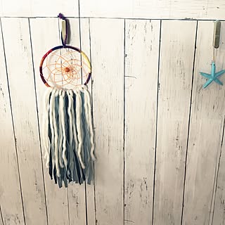 壁/天井/ドリームキャッチャー自作/二世帯住宅の二階/いつもありがとうございます♡/ハワイアン...などのインテリア実例 - 2017-07-01 15:07:37