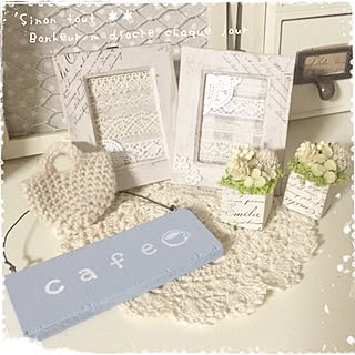 リビング/レースフレーム♡/ミニバッグ♡/ドライフラワー/キューブ木材...などのインテリア実例 - 2017-02-24 07:53:26