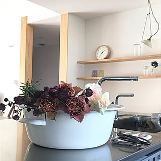 野田琺瑯/花のある暮らし/ステンレスバイブレーション仕上げ/ステンレスキッチン/ザクラッソ...などのインテリア実例 - 2020-01-09 13:49:50