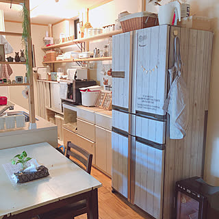 ナチュラルキッチン シャープ冷蔵庫の商品を使ったおしゃれなインテリア実例 Roomclip ルームクリップ