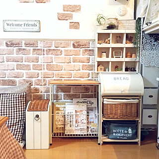 リビング/RoomClipStyle/すのこ棚/ゴミ箱/リメイクシート...などのインテリア実例 - 2018-01-23 20:16:29