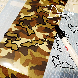 迷彩柄 ステンシル修行中のインテリア実例 Roomclip ルームクリップ
