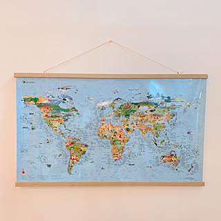 世界地図 ワールドマップのおしゃれなアレンジ 飾り方のインテリア実例 Roomclip ルームクリップ
