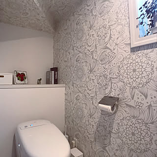 壁紙 トイレクロスのおしゃれなアレンジ 飾り方のインテリア実例 Roomclip ルームクリップ 壁紙 トイレクロスのおしゃれなアレンジ 飾り方のインテリア実例 Roomclip ルームクリップ