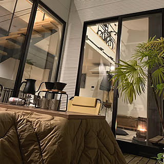 こたつ/冬支度/ウッドデッキ/中庭のある家/アウトドアリビングこたつ...などのインテリア実例 - 2019-11-21 23:46:38